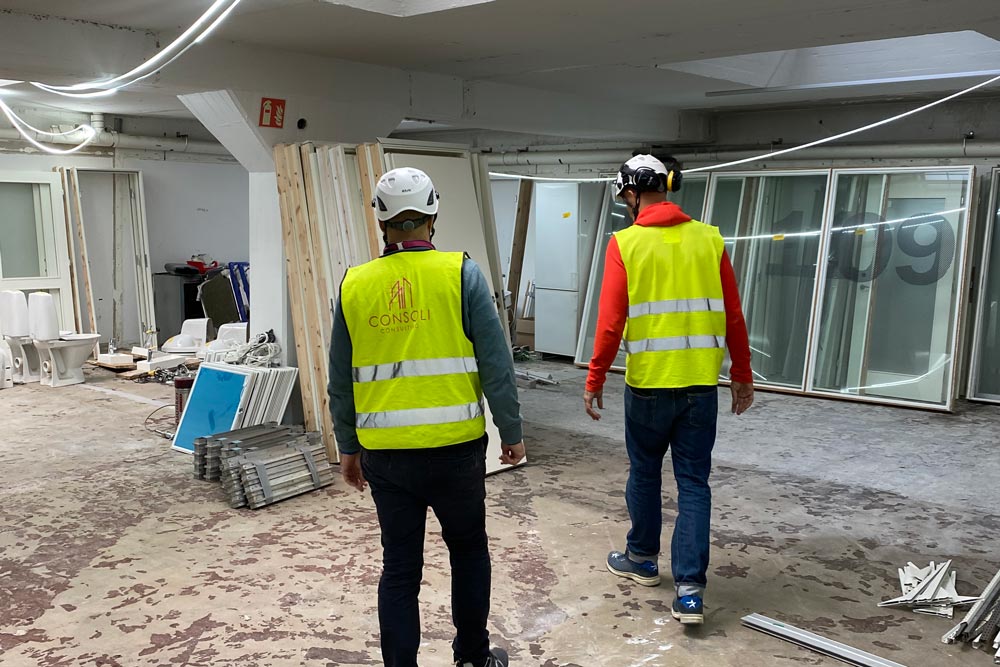 Kontroll av en byggarbetsplats